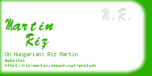 martin riz business card